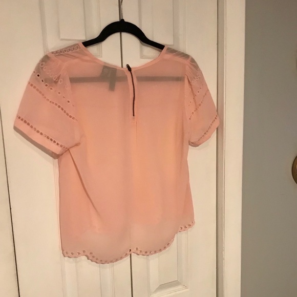Scalloped semi-sheer boxy top - Picture 2 of 3